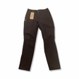 Bruna vandringsbyxor från Fjällräven modell Abisko winter stretch trousers för dam, fotograferade framifrån mot en vit bakgrund.