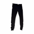 Black Lululemon women's training tights with ruching details at the leg cuffs, front view against a white background.