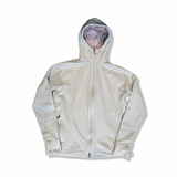 Pink women's Power Houdi hoodie from Houdini, photographed from the front against a white background.
