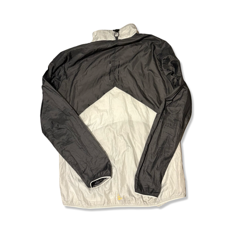Grey and black Craft men's windstopper jacket, back view against a white background.
