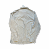Baksidan av en beige Arc'teryx Skyline LS skjorta för herr, fotograferad mot en vit bakgrund.