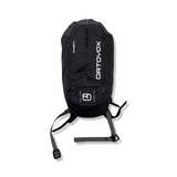 Black Ortovox Trad Zero 24 climbing backpack, front view against a white background.