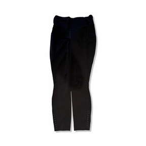 Black Lululemon training tights, front view against a white background.