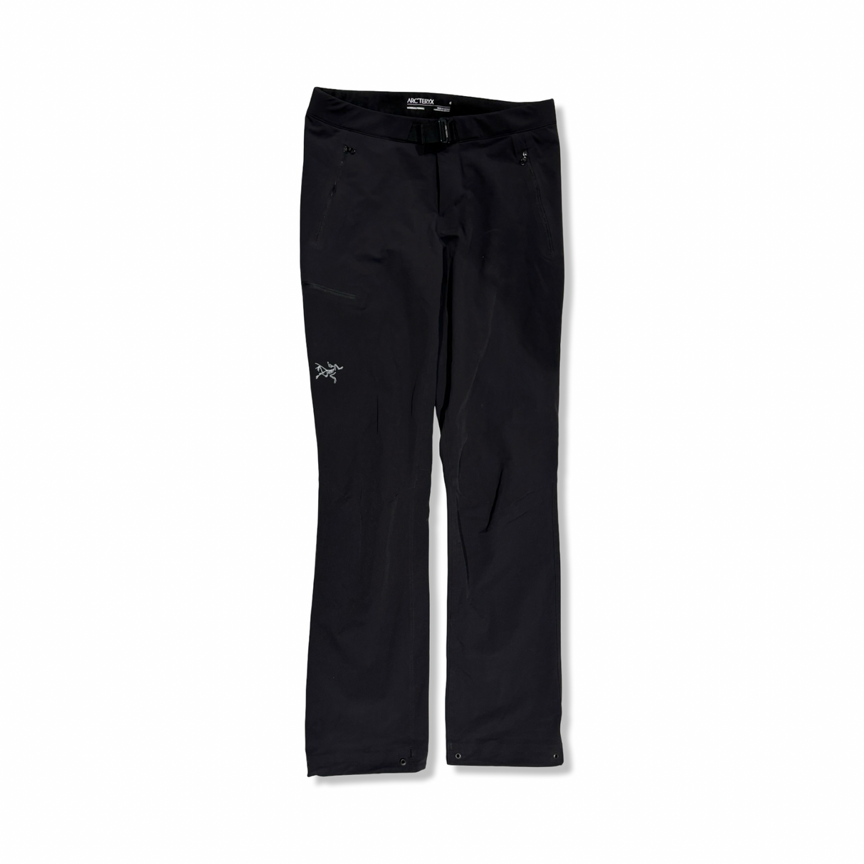 Svara Arc'teryx Gamma LT vandringsbyxor för dam med integrerat skärp och fickor med dragkedja.