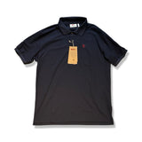 Fjällräven Crowley Pique Shirt för herr i mörkblått, fotograferad framifrån mot en vit bakgrund.