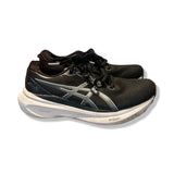 Svarta Asics Gel-Kayano 30 löparskor för dam med FF Blast+, fotograferade från sidan mot vit bakgrund.
