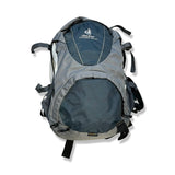 Grey and dark blue Deuter Futura 22L AC unisex backpack, front view against a white background.