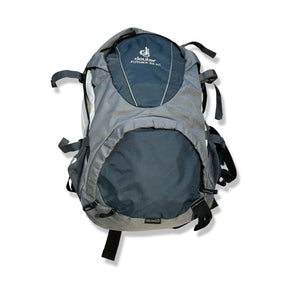 Grey and dark blue Deuter Futura 22L AC unisex backpack, front view against a white background.