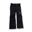 Black Helly Hansen kids' ski pants with zippered pockets, front view against a white background.