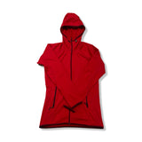 Pink Haglöfs Limber Hood fleece hoodie, front view against a white background.
