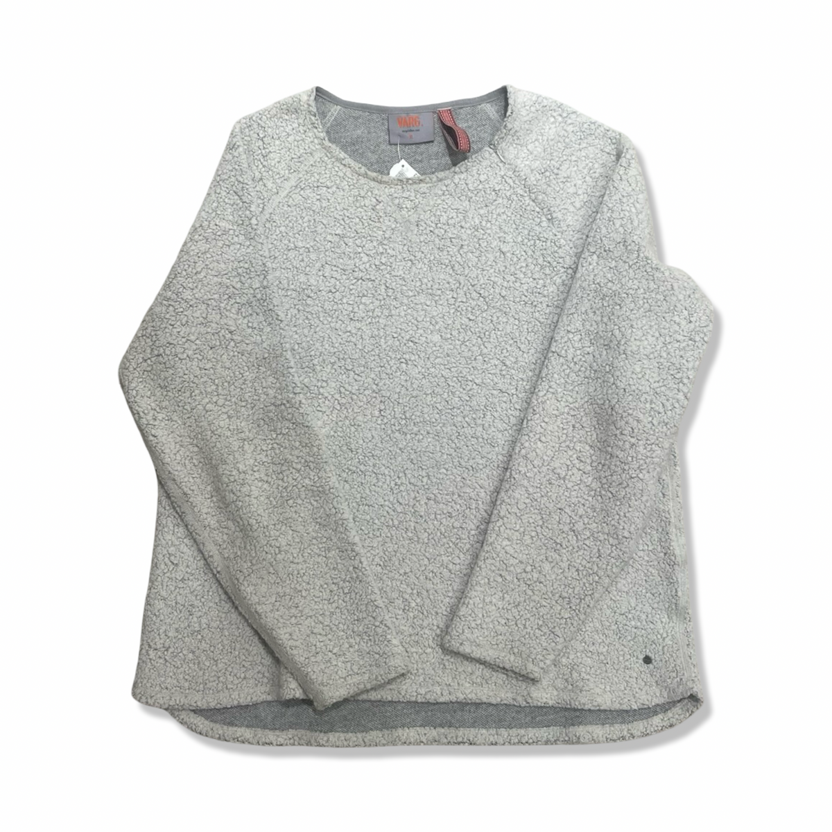 Grey Varg men's fleece sweatshirt, front view against a white background.