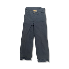 Blue Fjällräven men's hiking trousers, front view against a white background.