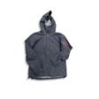 Grey Stellar Equipment men's hooded shell jacket with zipper, front view against a white background.