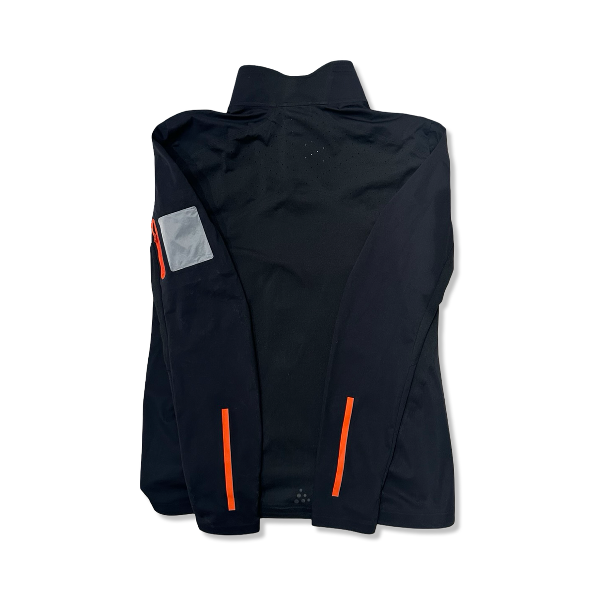 Black CRAFT men's functional jacket, back view against a white background.