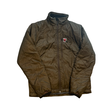 Women's Fjällräven brown down jacket in size M, front view against a white background.