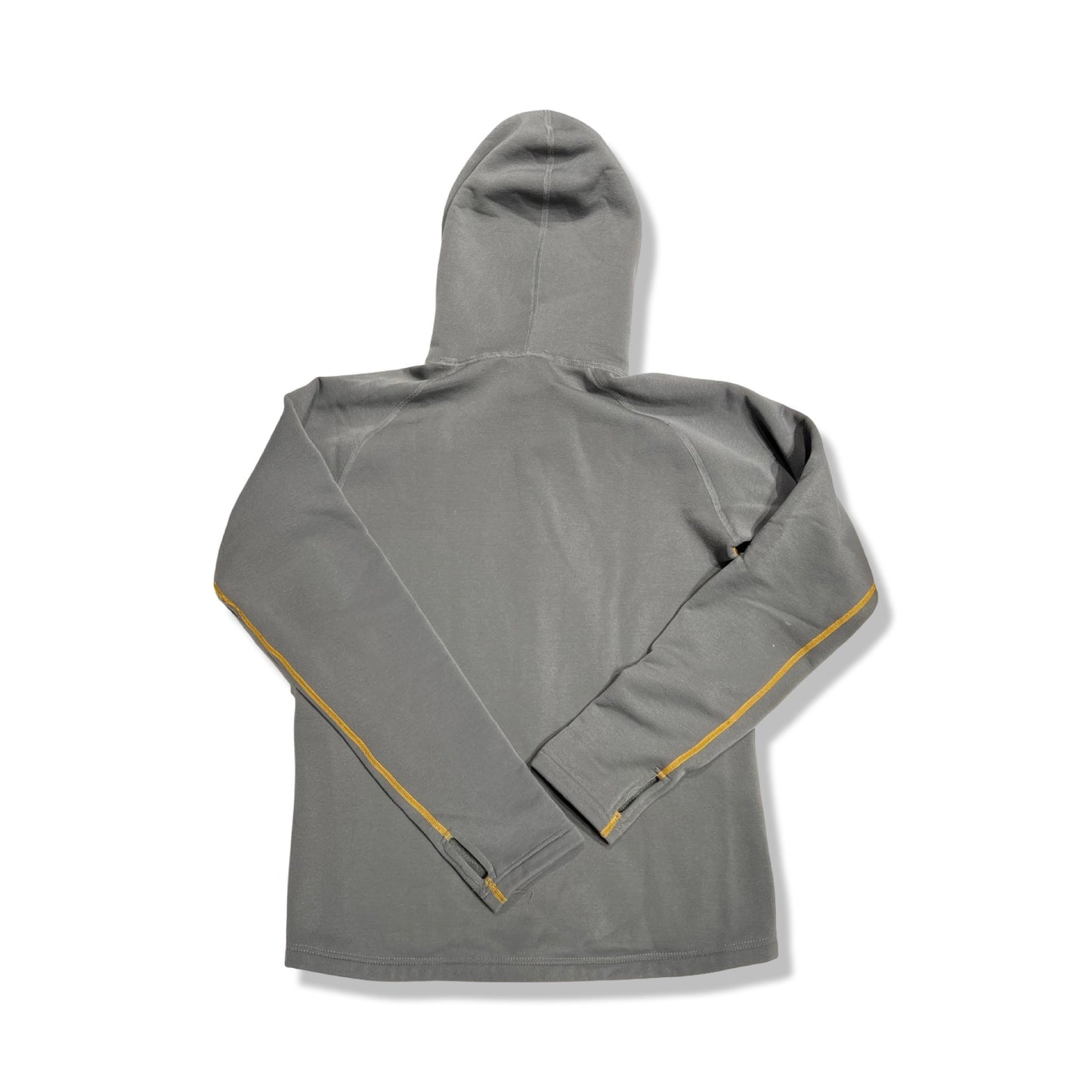 Baksidan av Houdini Power Houdi fleecehoodie för barn i grått.