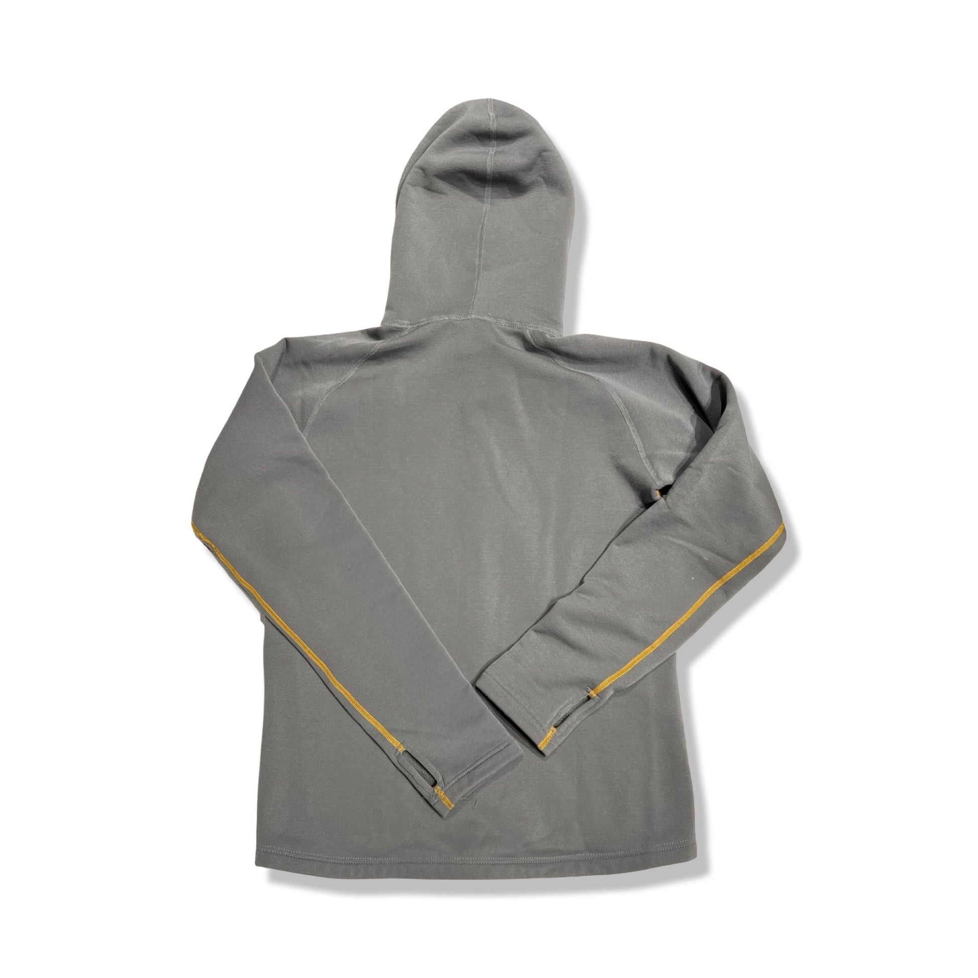 Baksidan av Houdini Power Houdi fleecehoodie för barn i grått.