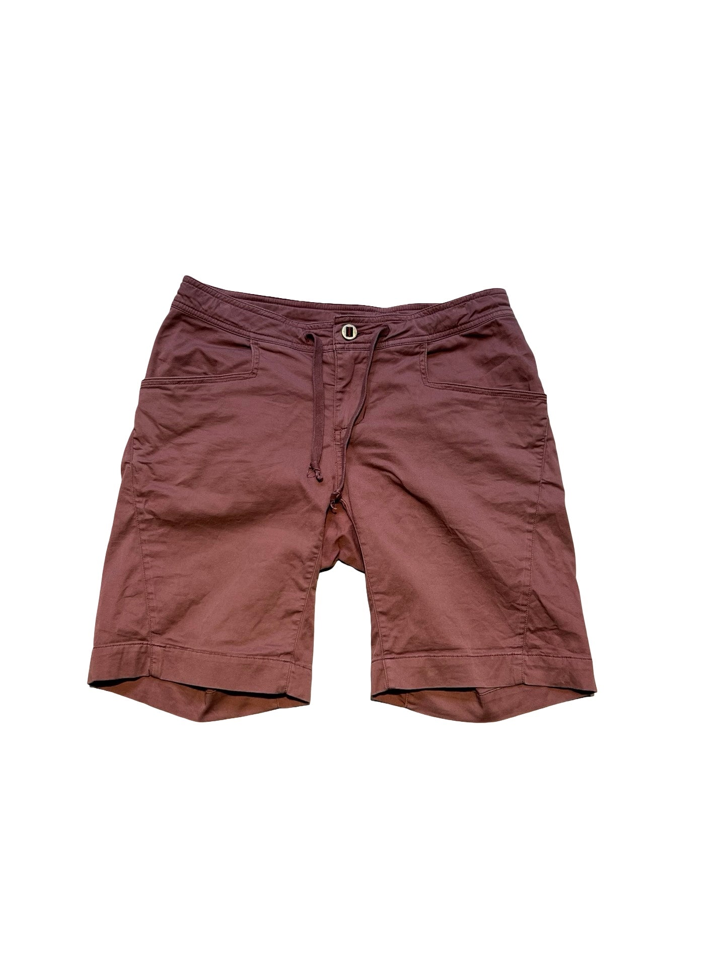 Black Diamond vandringsshorts för dam i rosa. Shortsen har dragsko i midjan och är fotograferade platt mot en vit bakgrund.