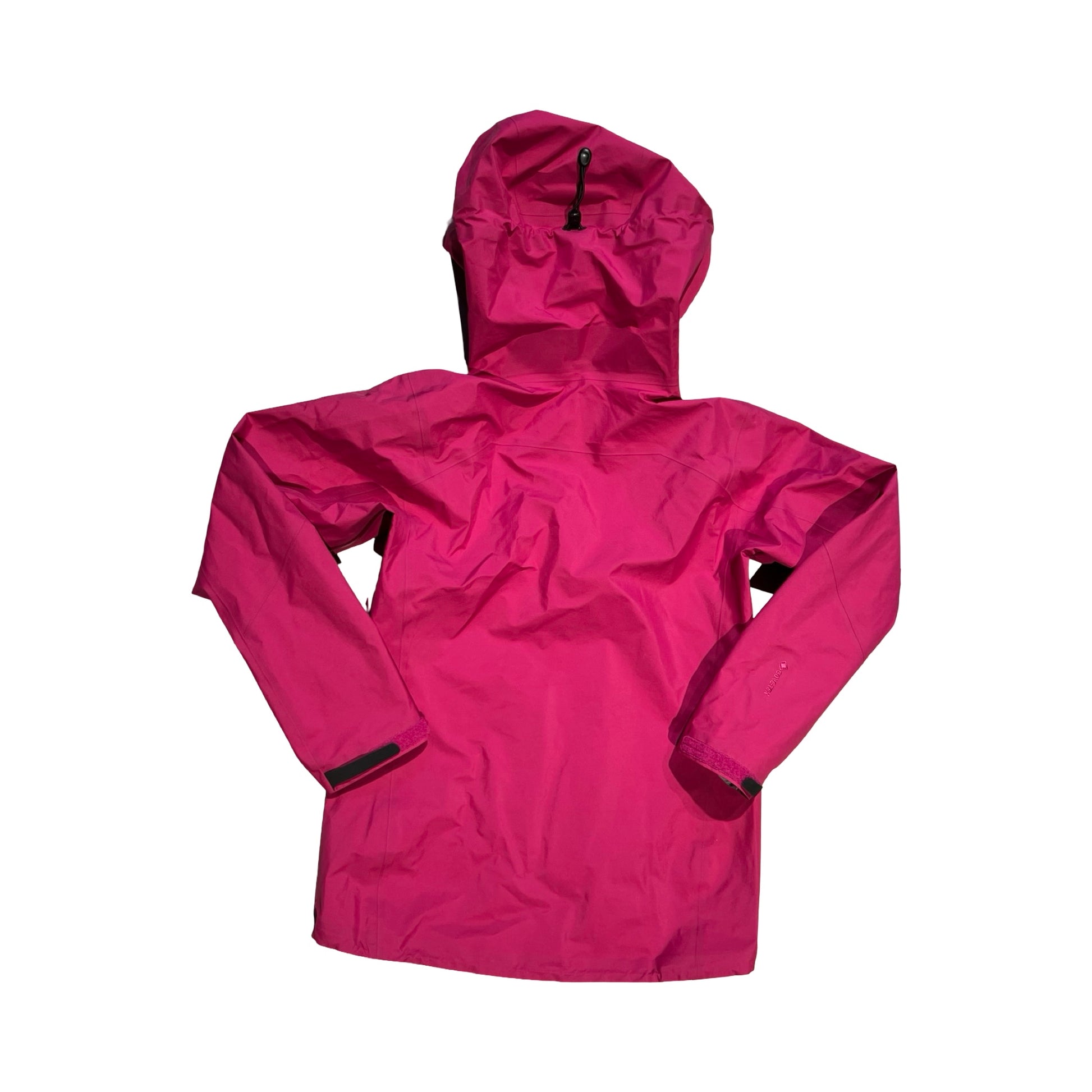 Baksidan av Arc'teryx Beta skaljacka för dam i rosa.