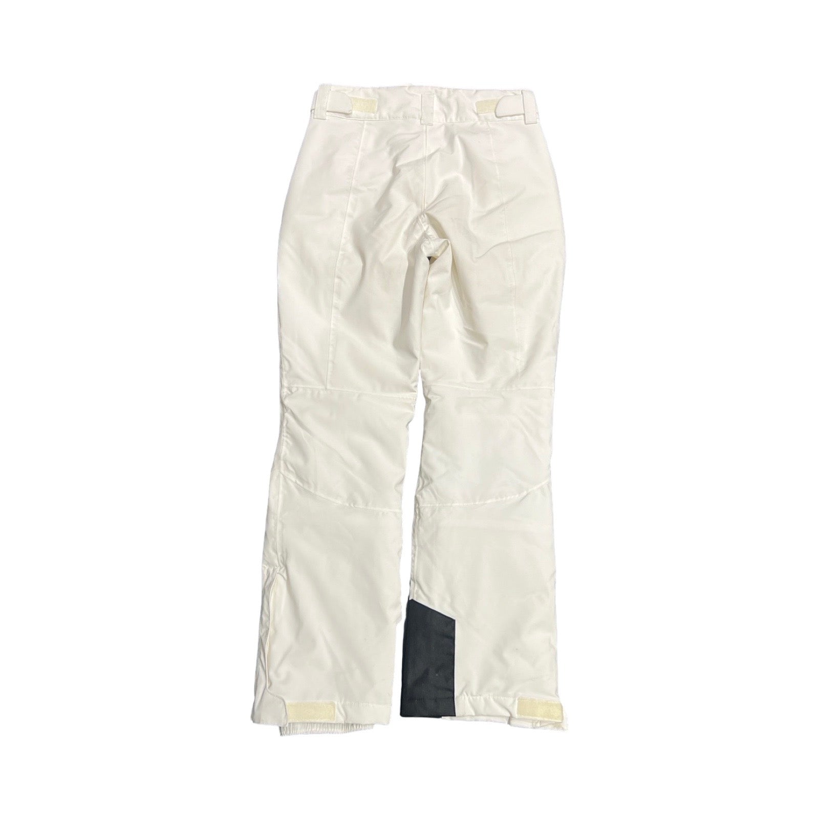 Baksidan av skidbyxa från Luhta för dam i vitt, fotograferad mot en vit bakgrund.