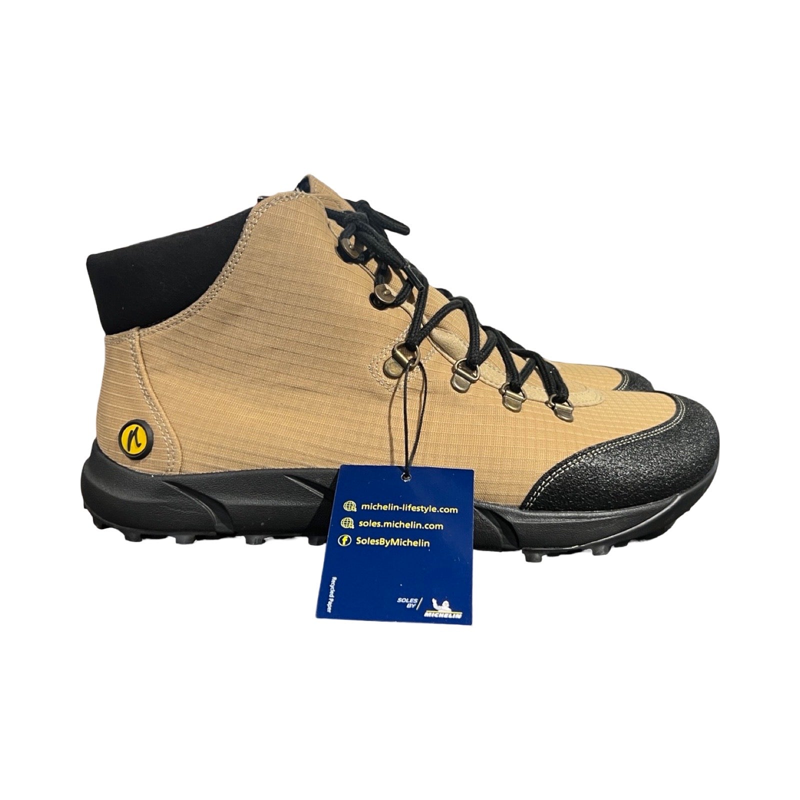 Joe Nimble WanderToes 2.0 Lite vandringskänga för herr i ökenfärg med svarta detaljer. Kängan är fotograferad från sidan mot en vit bakgrund.