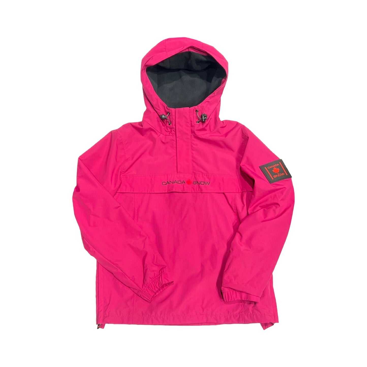 Canada Snow Sam anorak för dam i rosa, fotograferad framifrån mot en vit bakgrund.