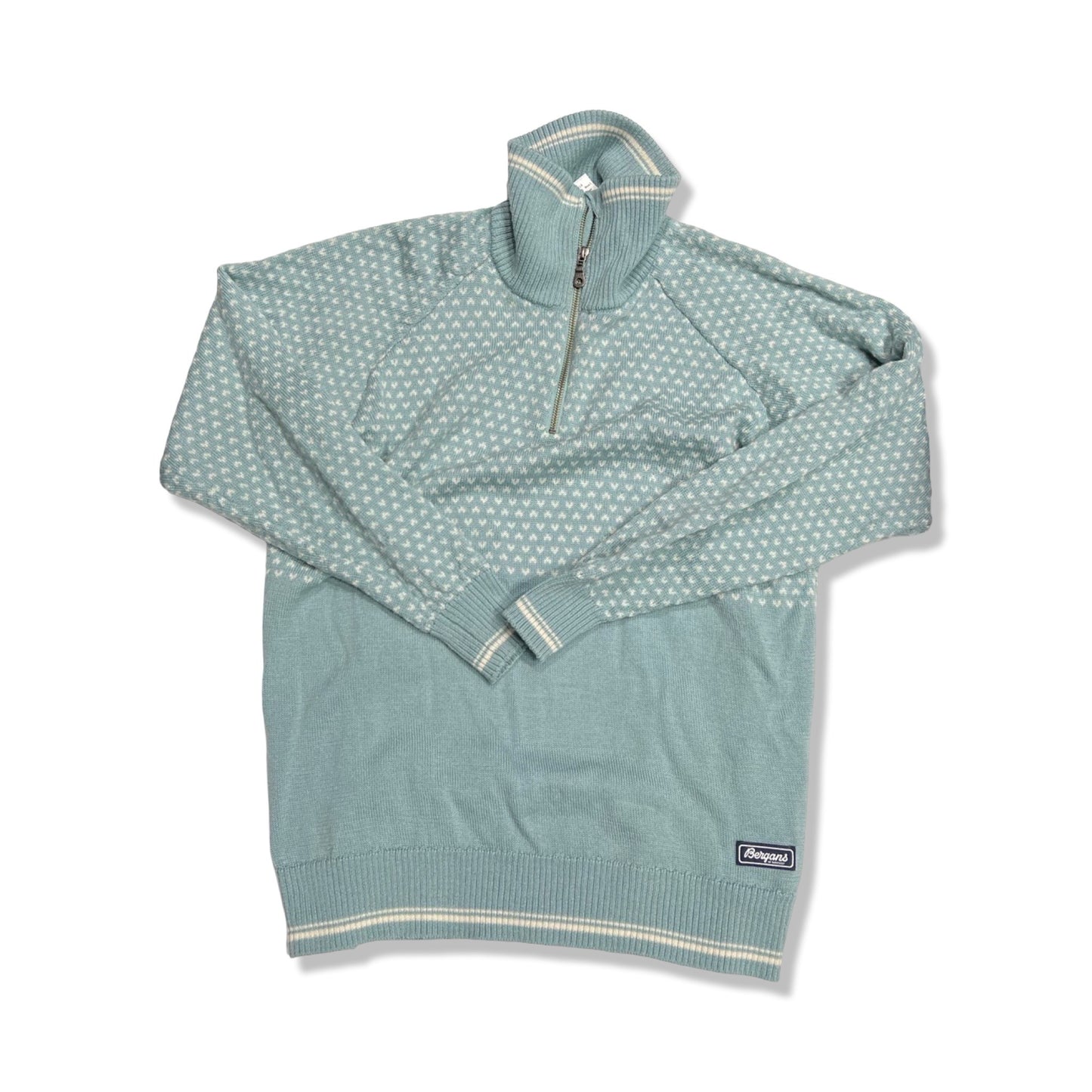 Stickad tröja Bergans Alvdal wool 1/2 zip Dam XL