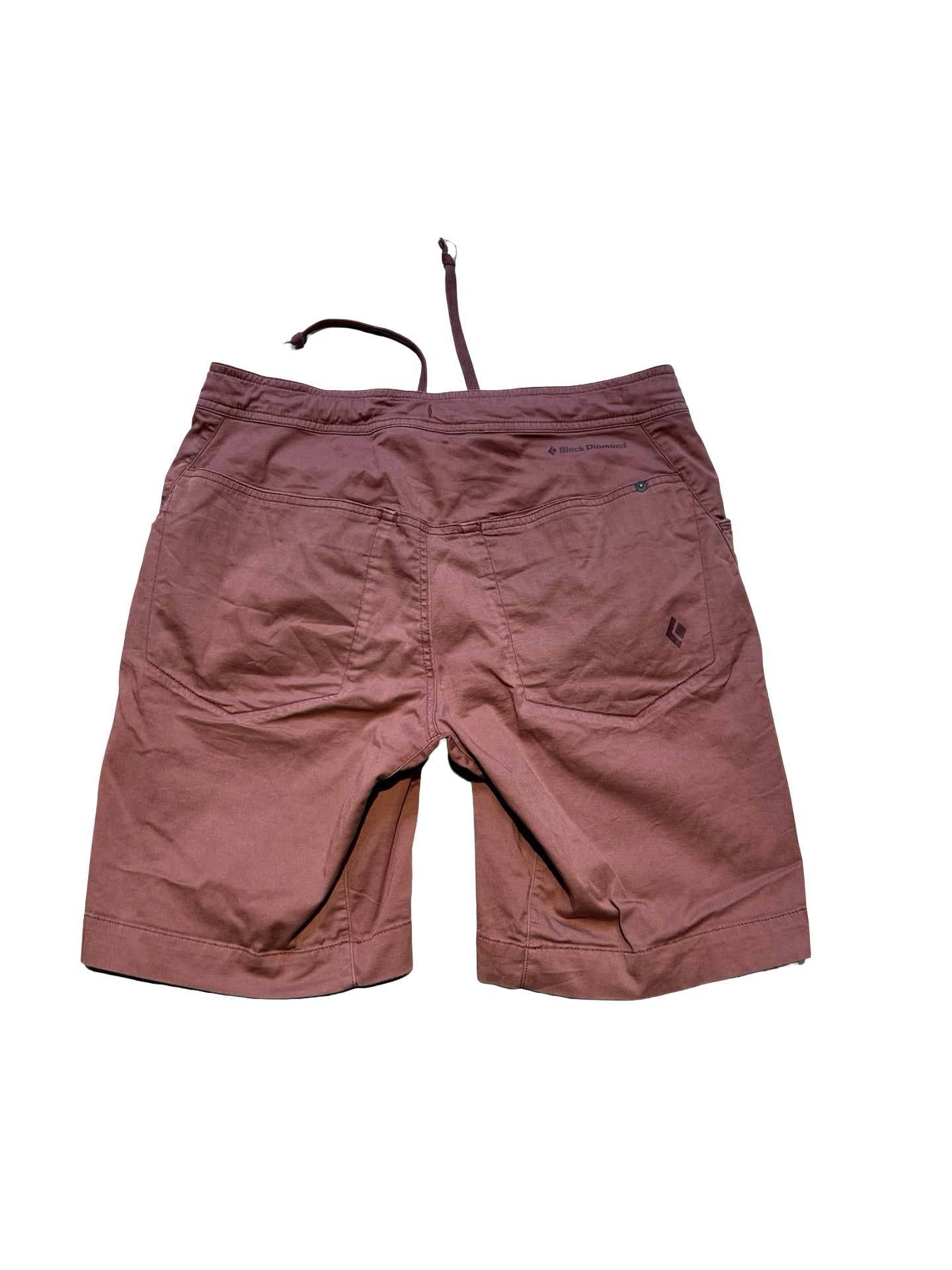 Baksidan av Black Diamond vandringsshorts för dam i rosa.