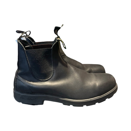 Blundstone 510 Voltan kängor för herr i svart läder, fotograferade från sidan mot en vit bakgrund.