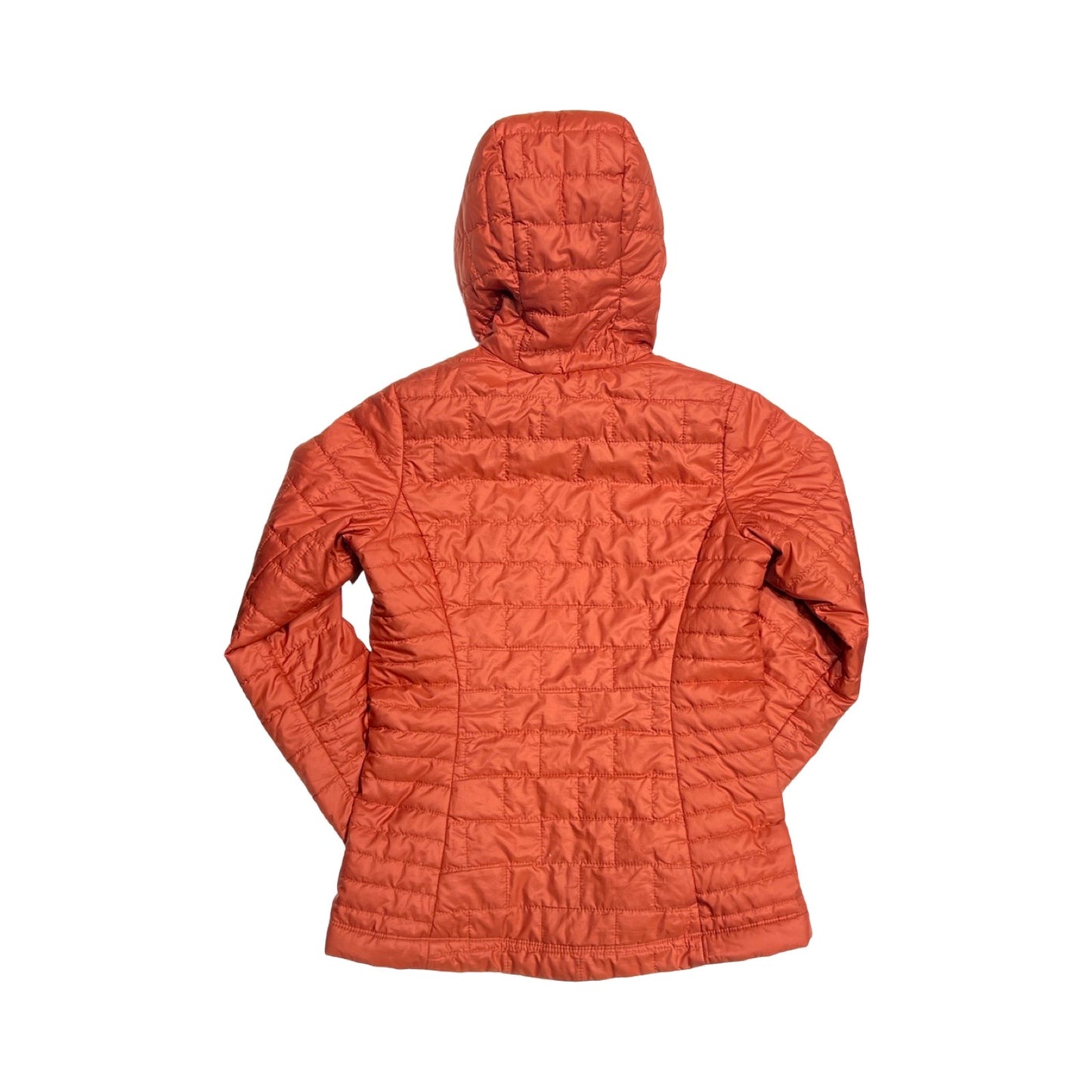 Baksidan av Patagonia Nano Puff syntetjacka för dam i rostrött.